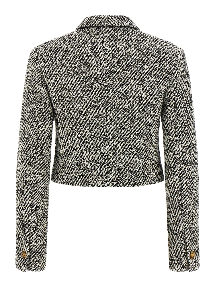 Bicolor Virgin Wool Full-Length Jacket alternative