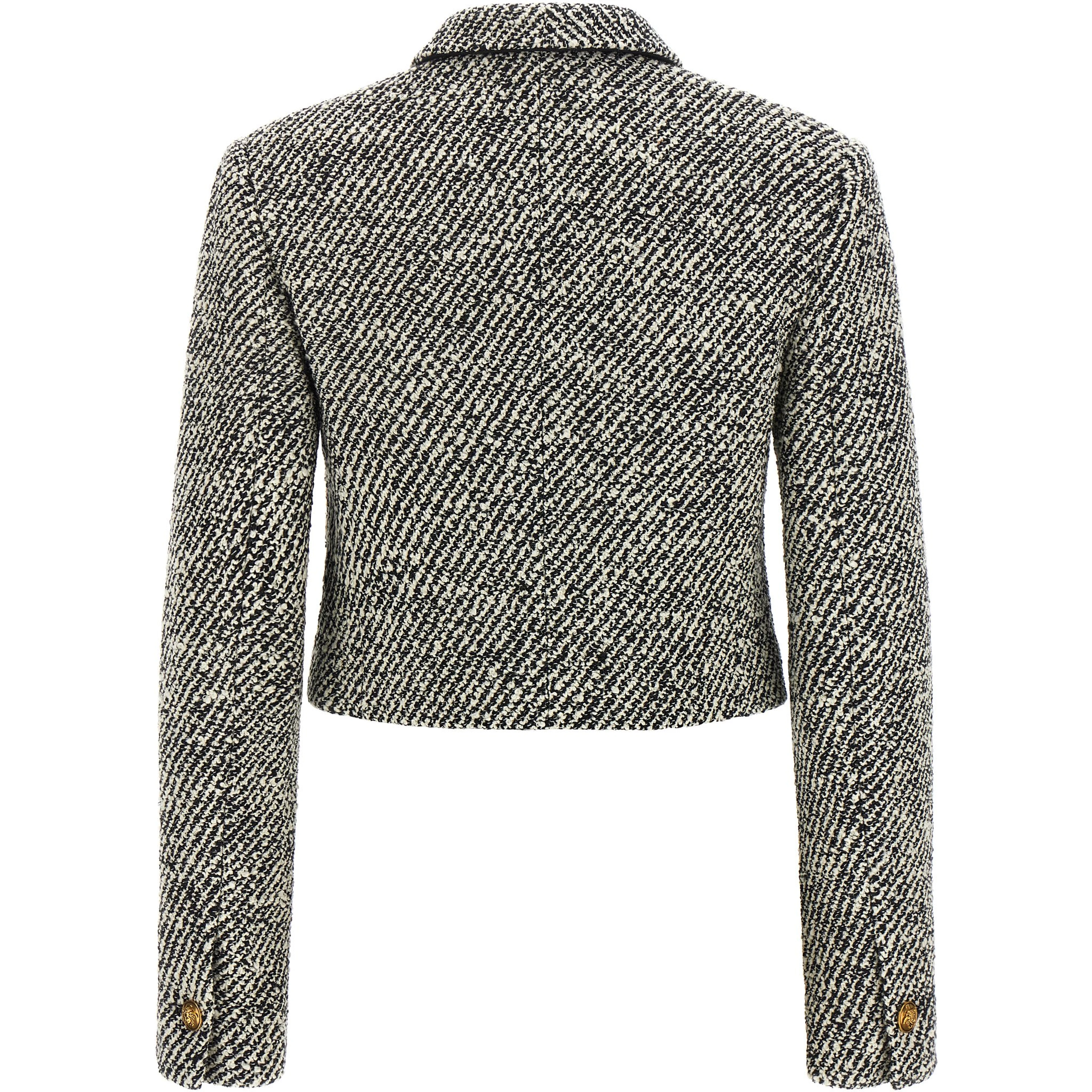 Bicolor Virgin Wool Full-Length Jacket