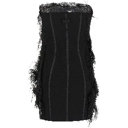 Black Polyamide Short Dress