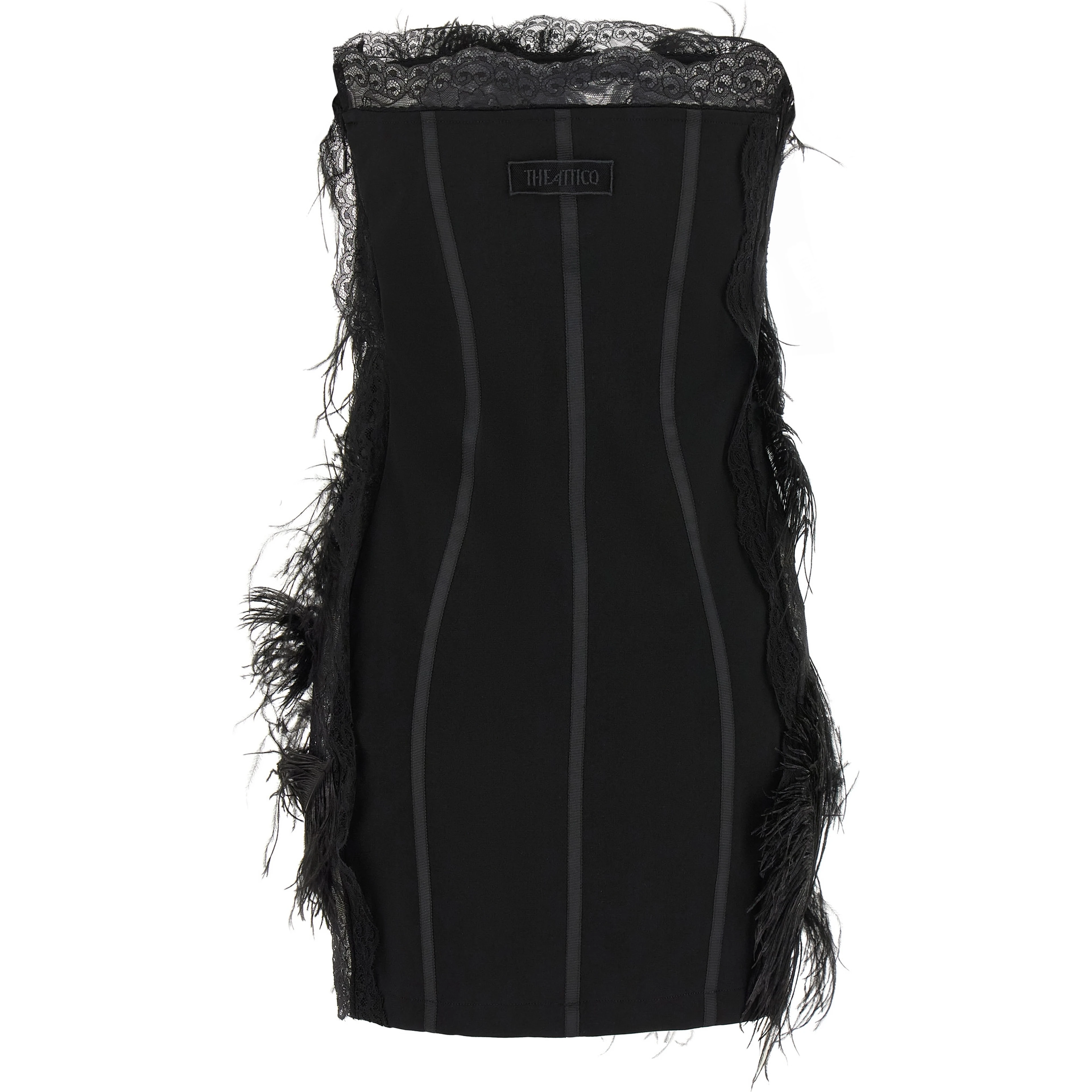 Black Polyamide Short Dress