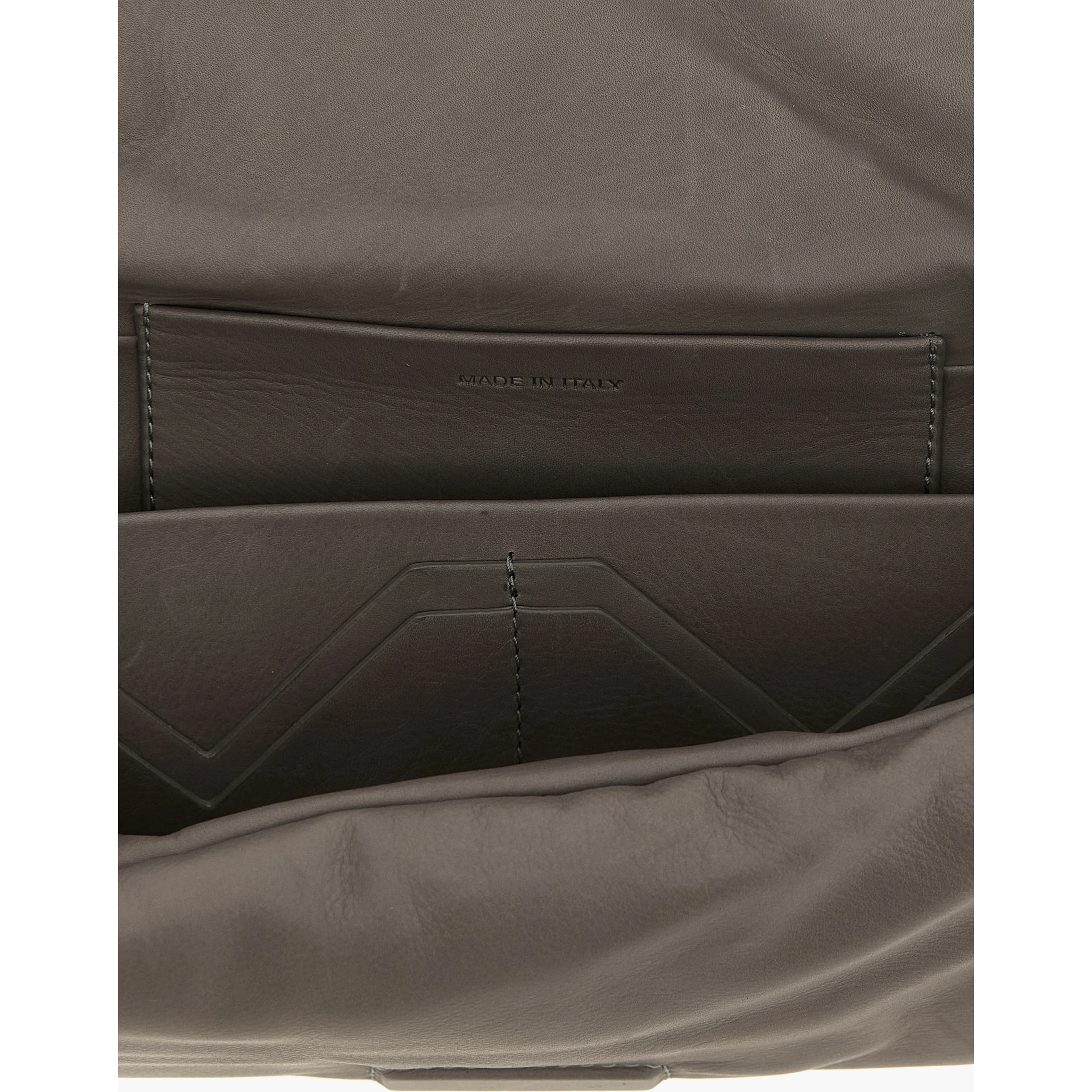 Gray Calfskin Clutch Bag