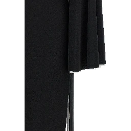 Black Polyester Long Dress