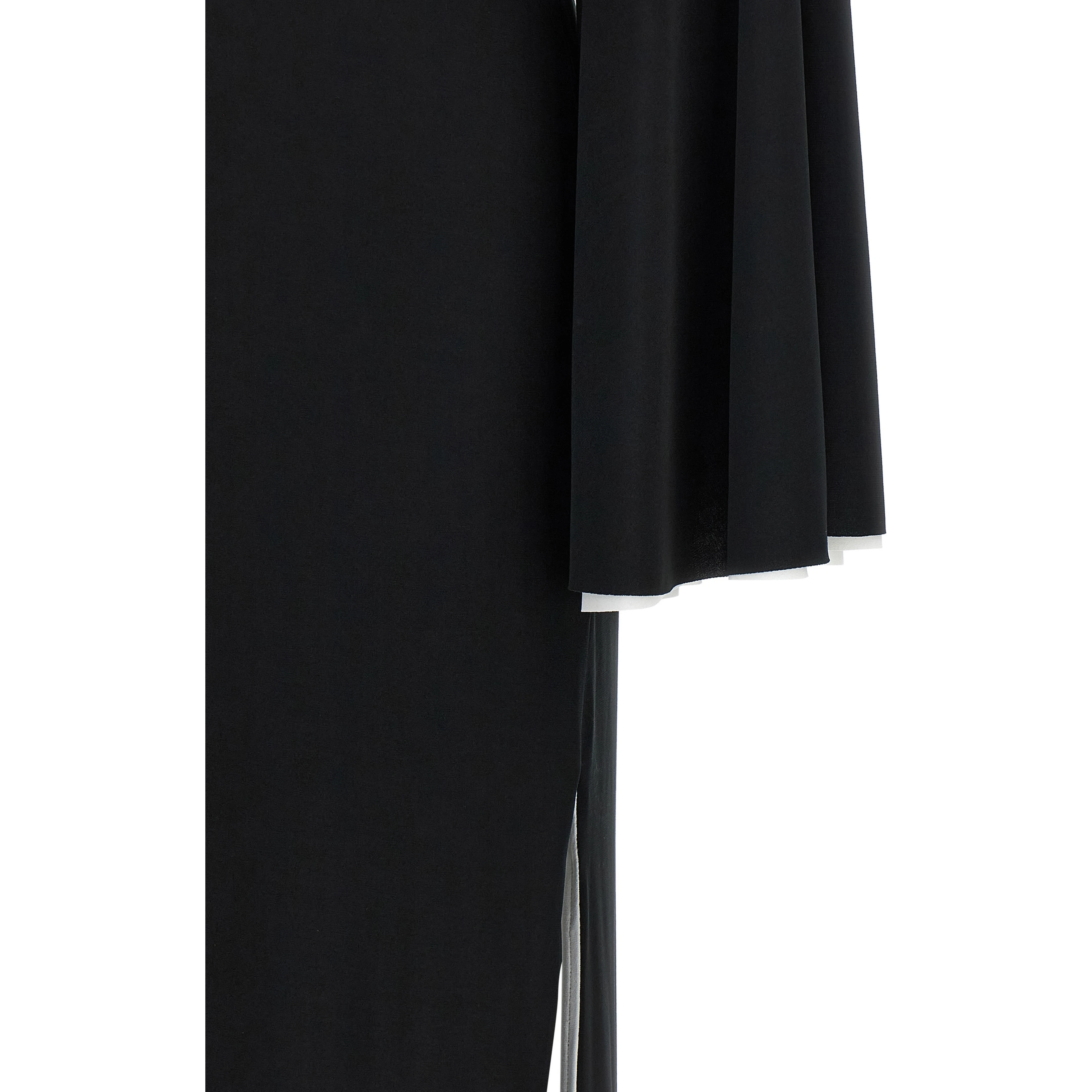 Black Polyester Long Dress