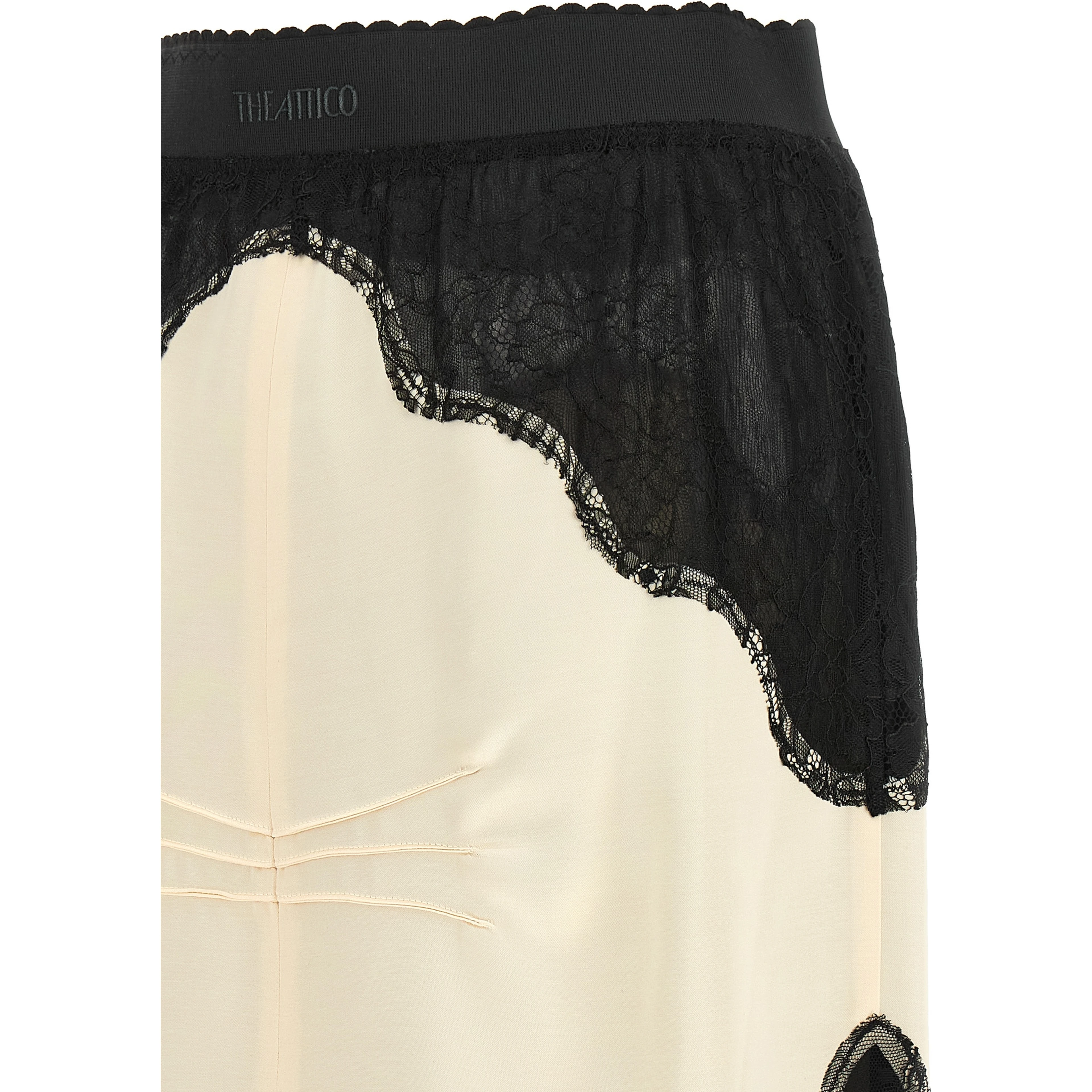 Bicolor Viscose Midi Skirt