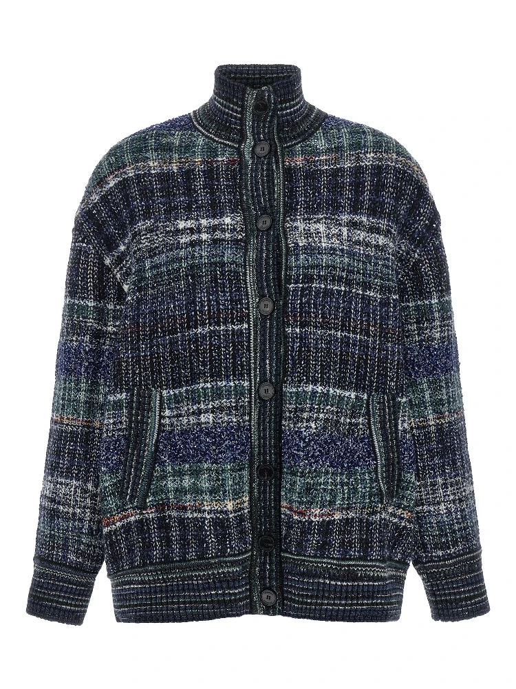 Blue Wool Cardigan