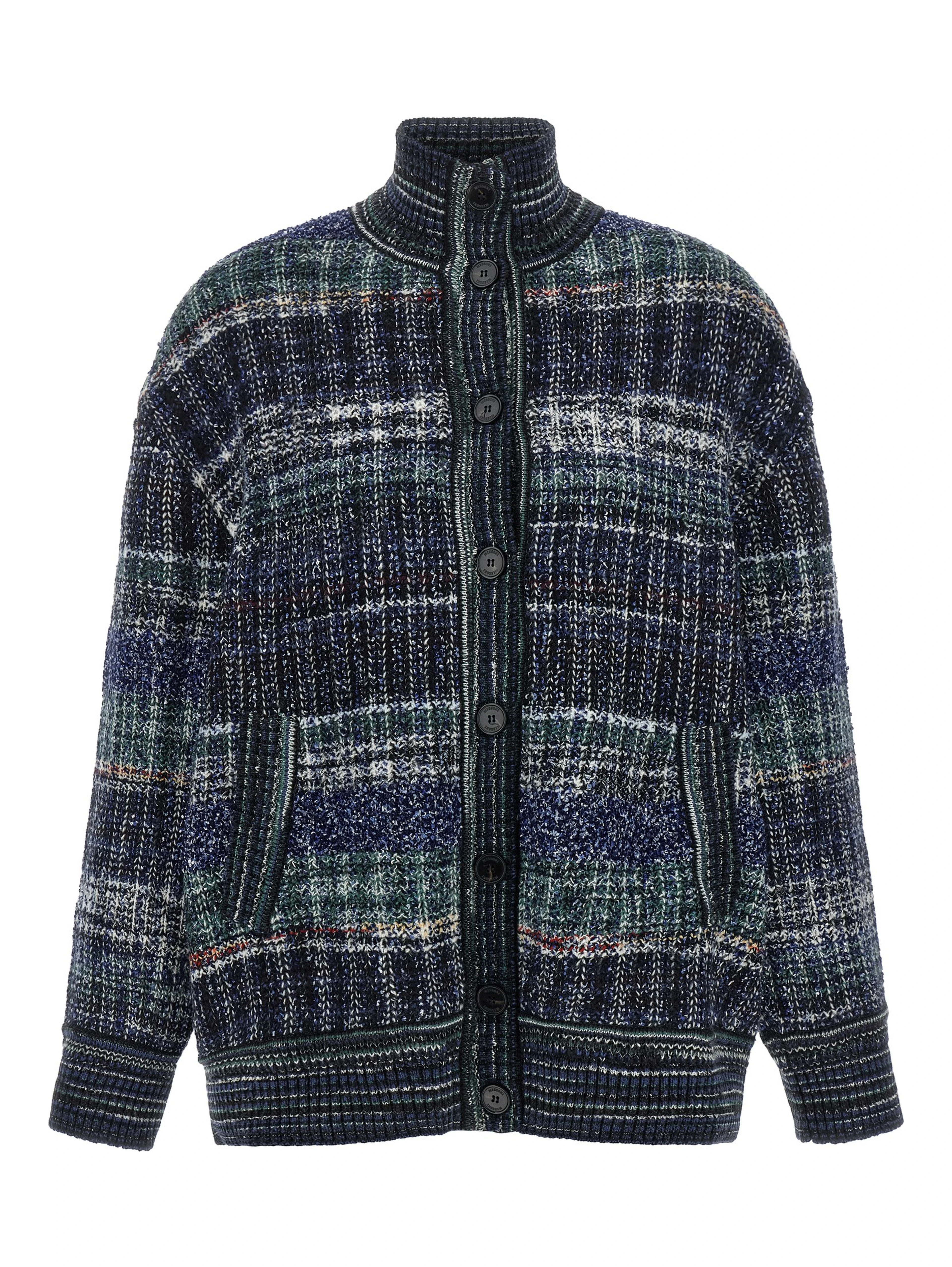 Blue Wool Cardigan