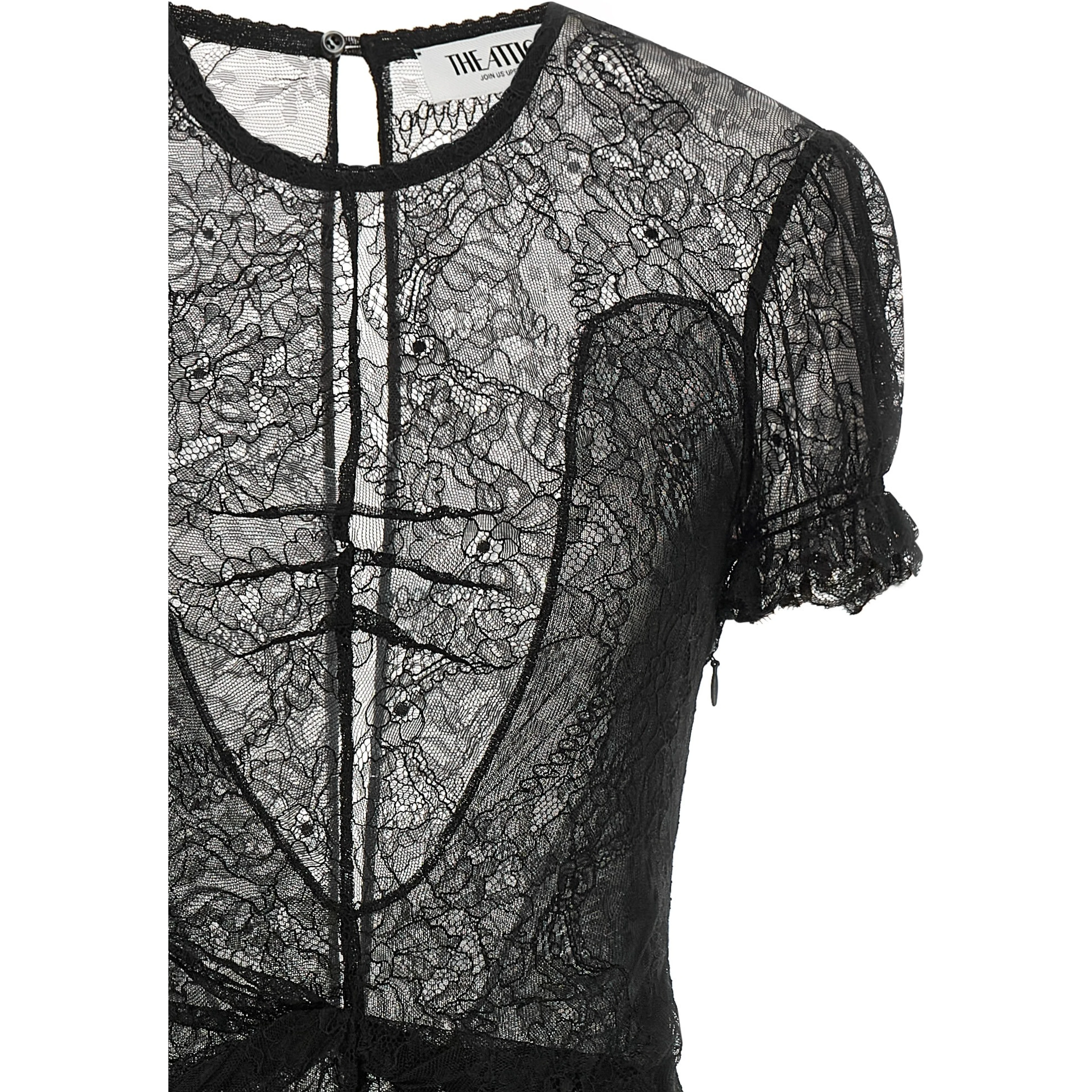 Black Polyamide Short Dress