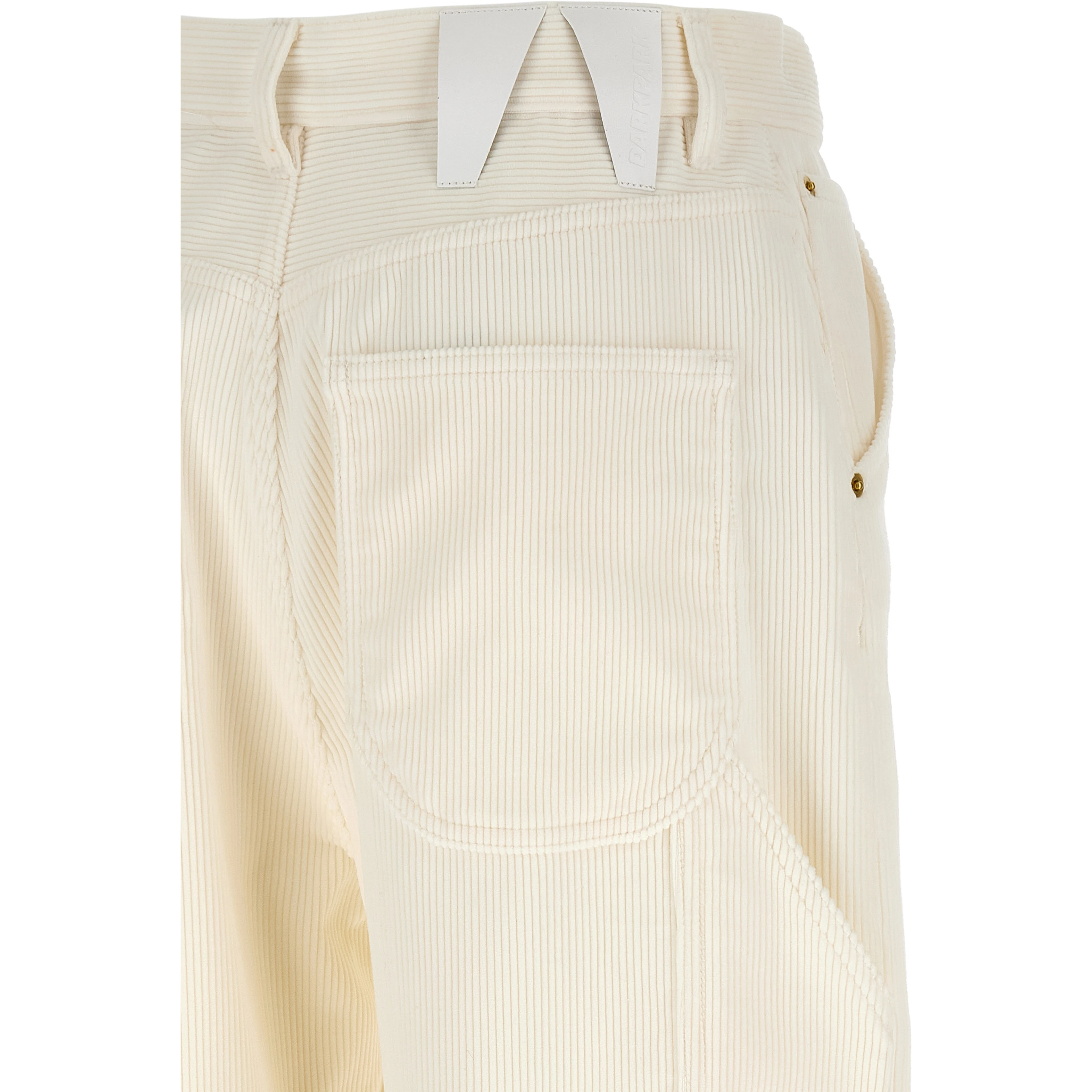 White Cotton Casual Pants