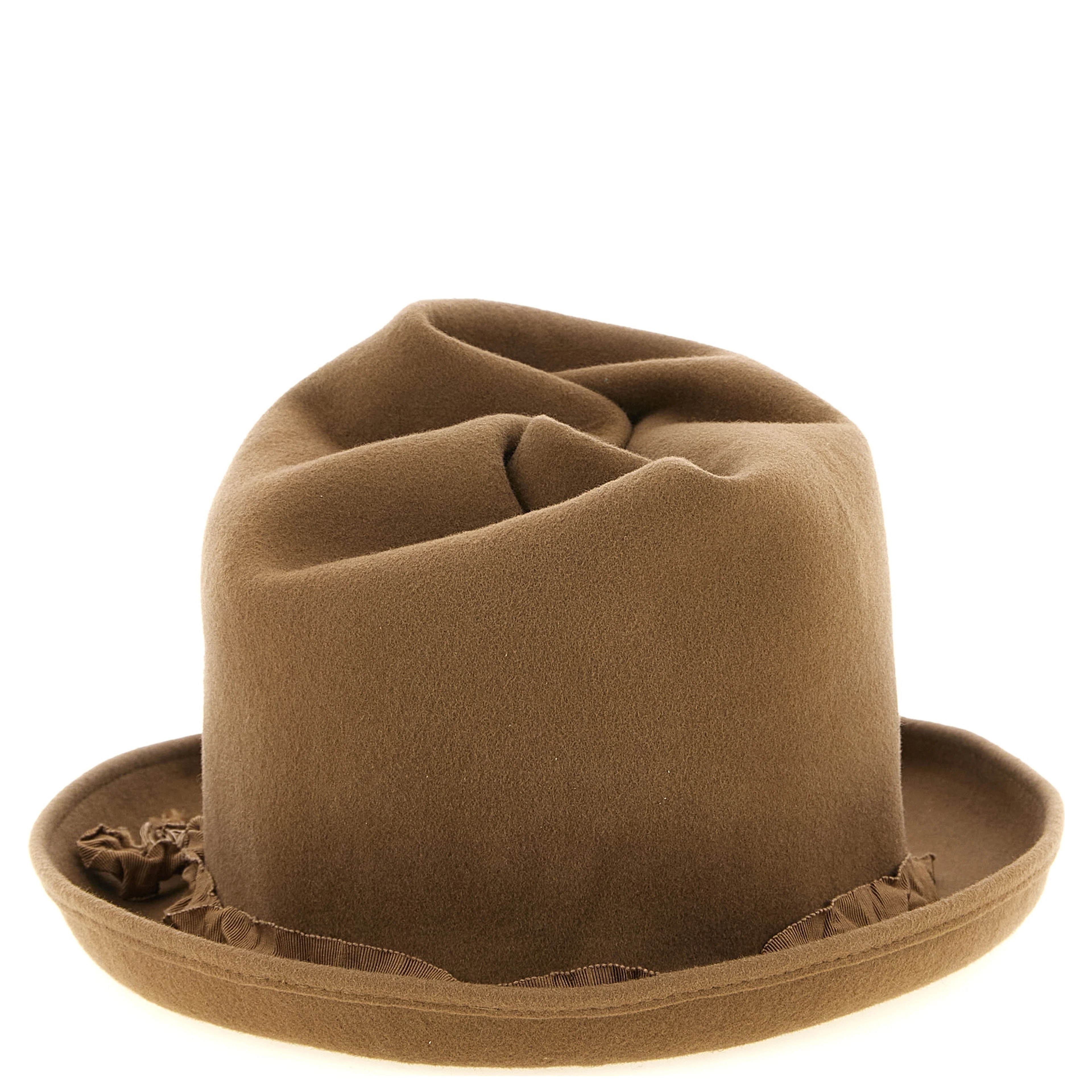 Beige Wool Fedora