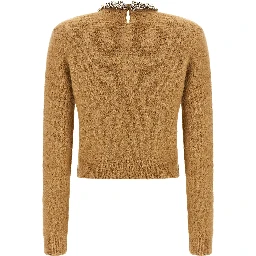 Brown Polyester Cardigan