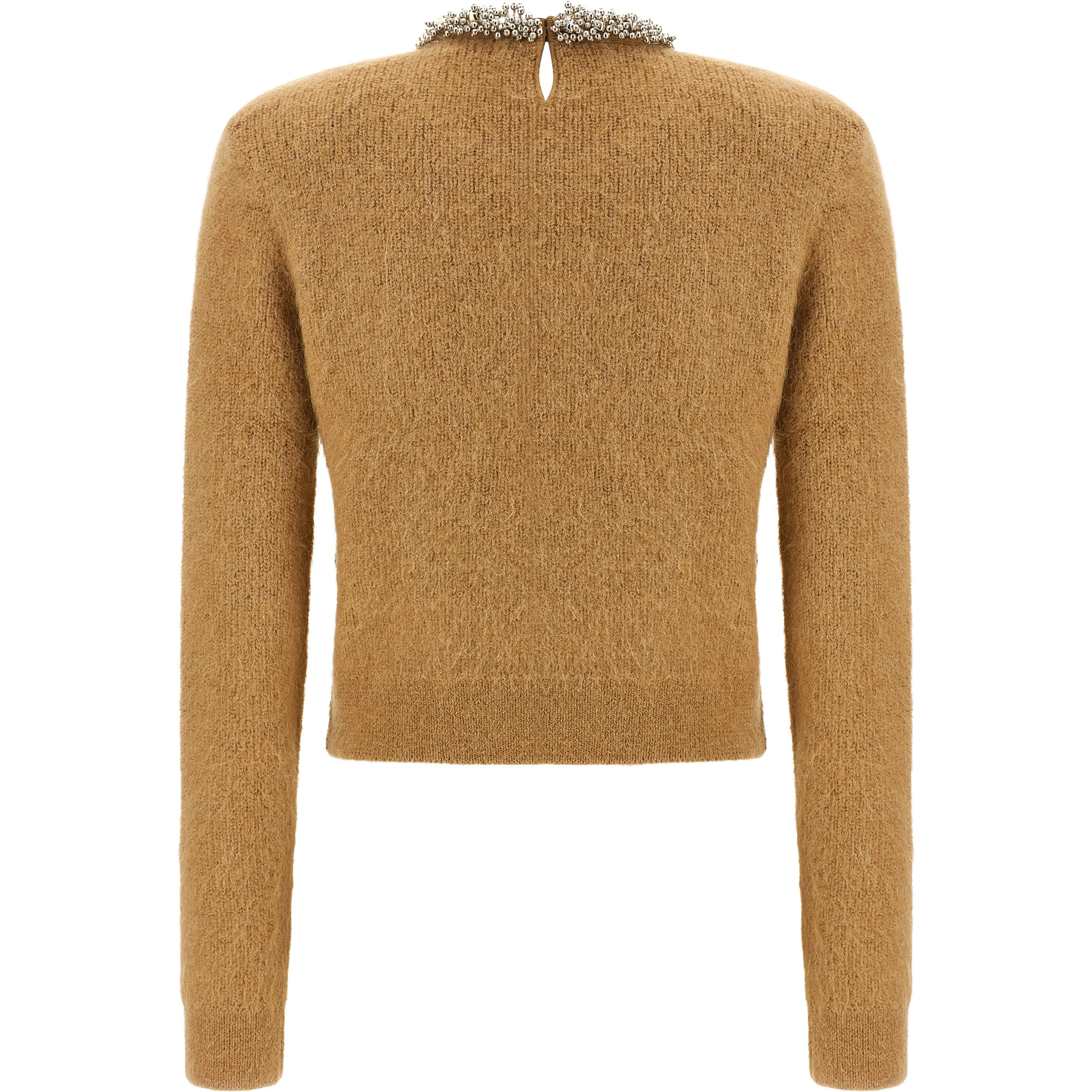 Brown Polyester Cardigan