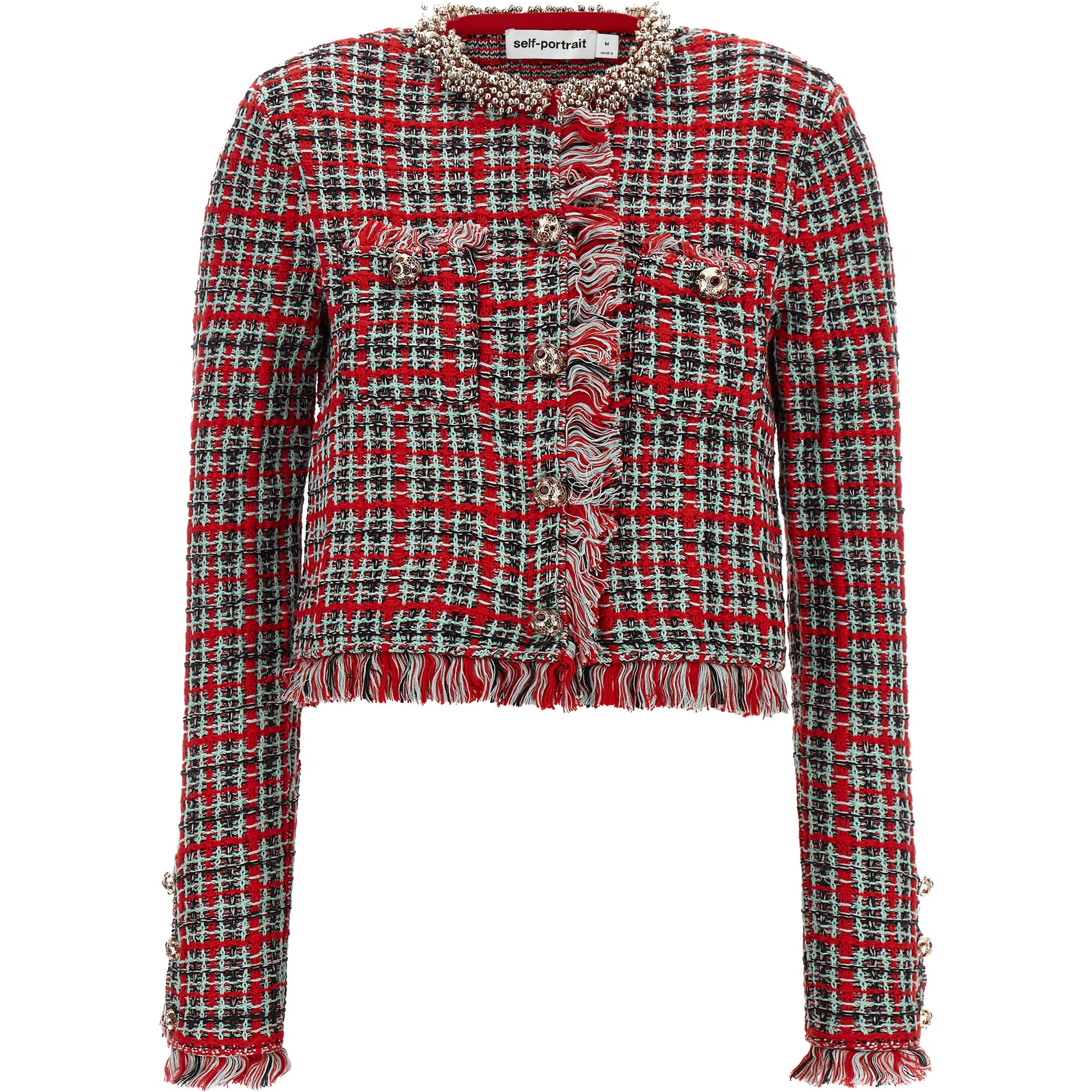 Multicolor Cotton Full-Length Jacket
