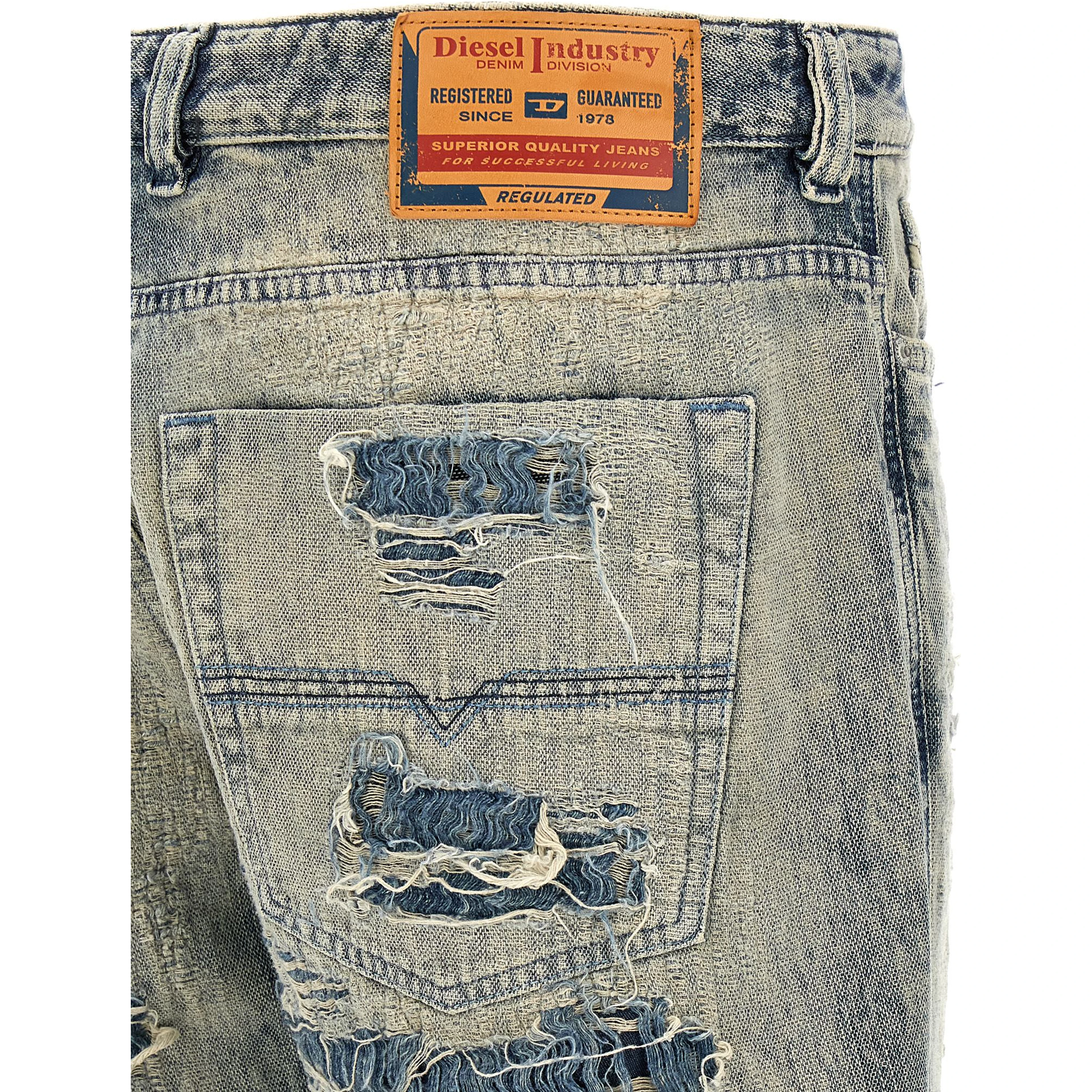 Blue Cotton Relaxed Fit Jeans