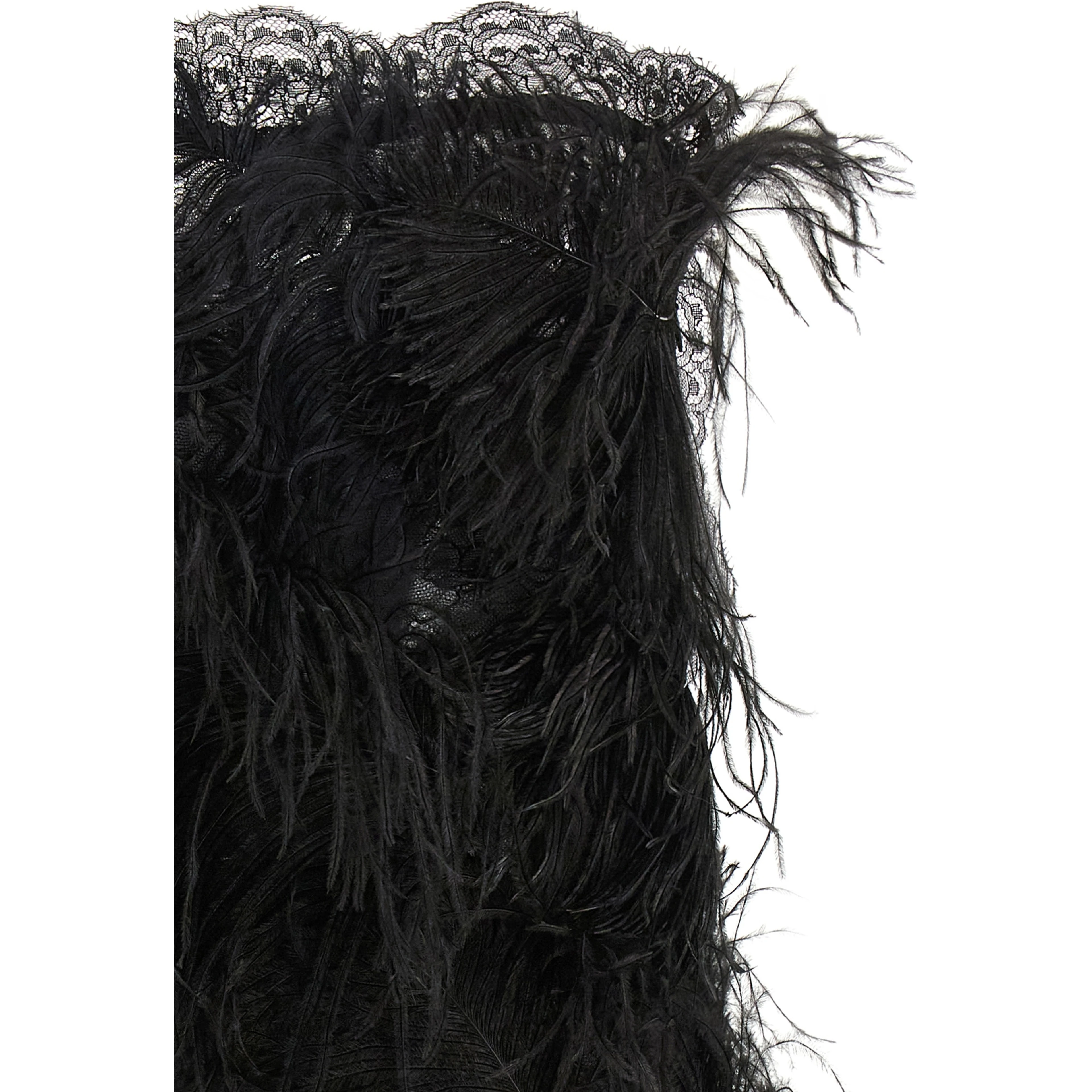 Black Polyamide Short Dress