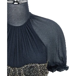 Blue Silk Tank Tops