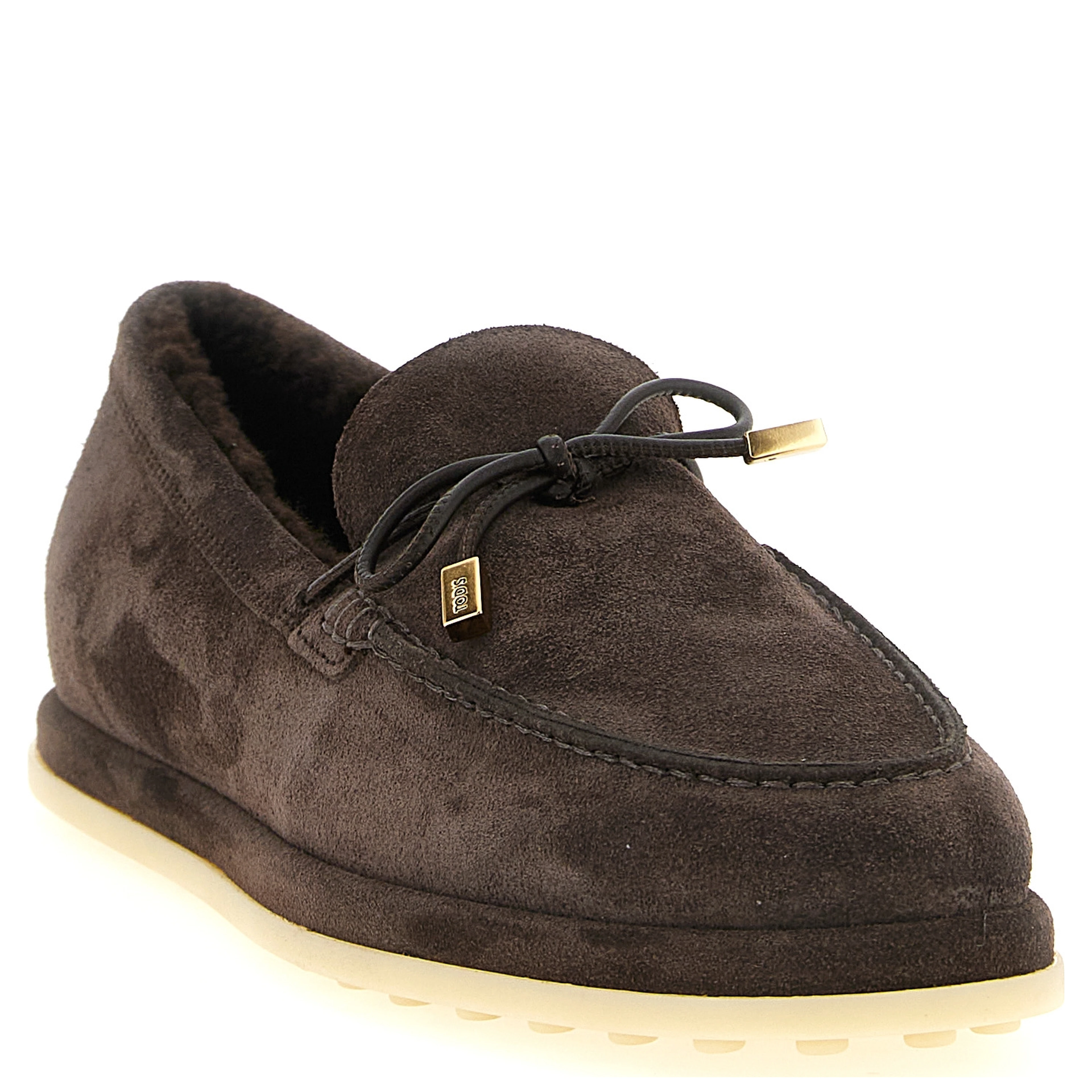 Brown Calfskin Slip-On Loafers