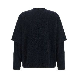 Blue Merino Wool Cardigan