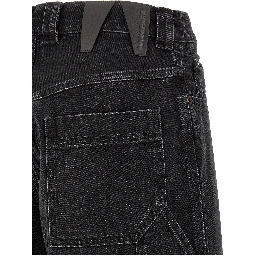 Black Cotton Relaxed Fit Jeans