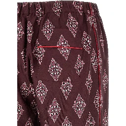 Multicolor Silk Casual Pants