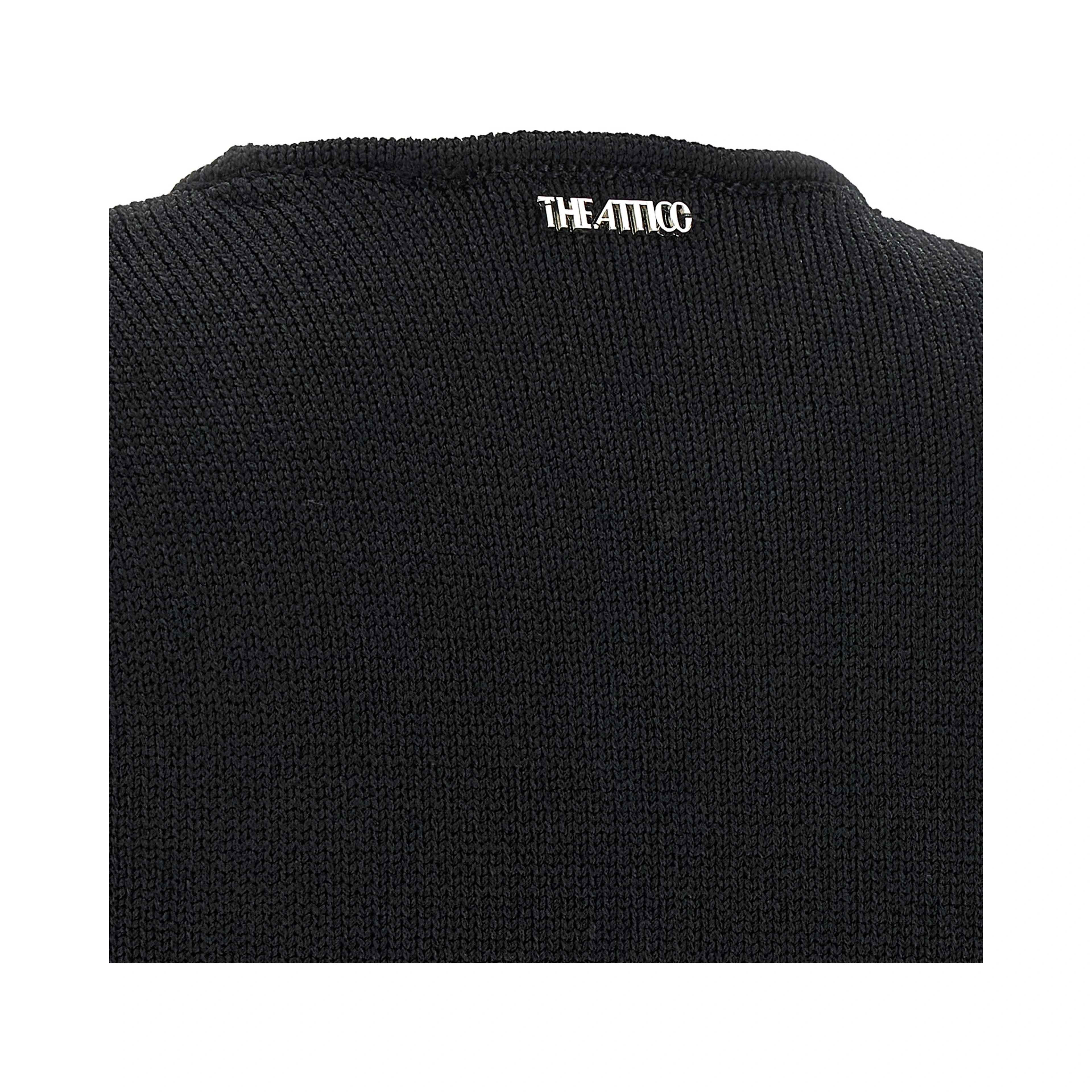 Black Viscose Short Dress