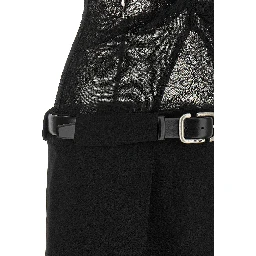 Black Polyamide Short Dress
