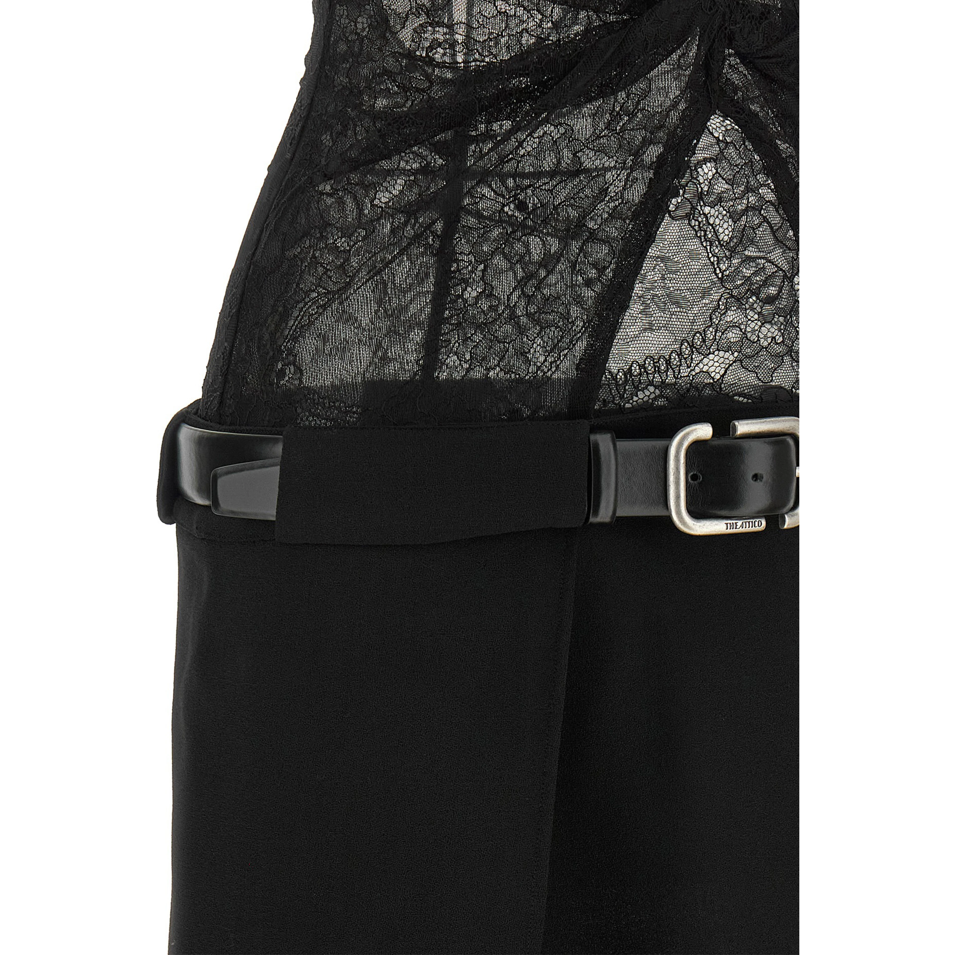 Black Polyamide Short Dress