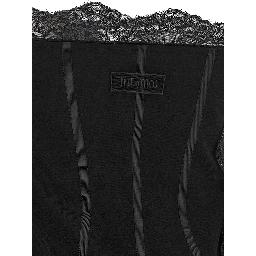 Black Polyamide Short Dress