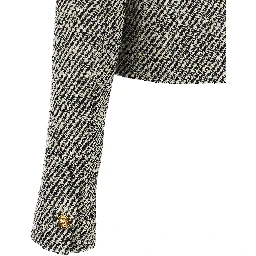 Bicolor Virgin Wool Full-Length Jacket