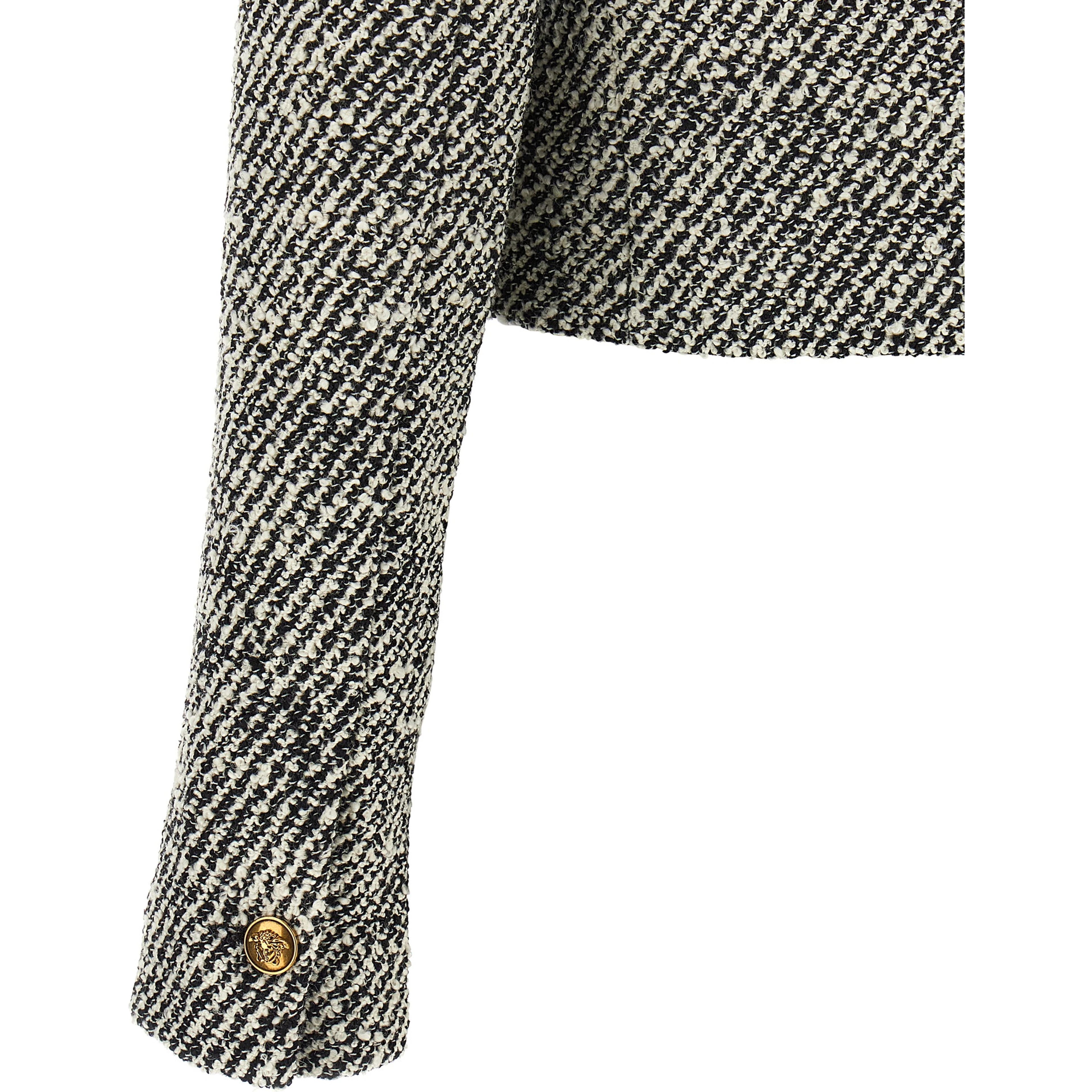 Bicolor Virgin Wool Full-Length Jacket