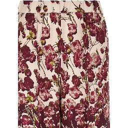 Multicolor Viscose Casual Pants