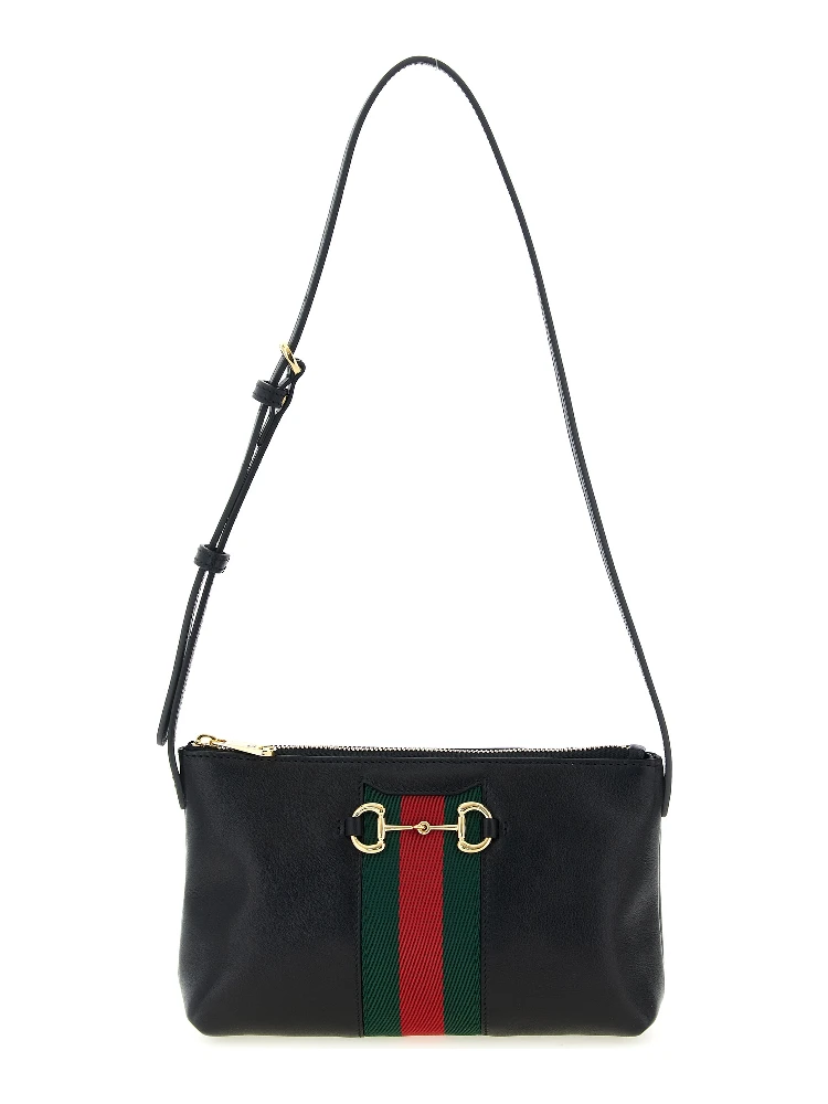 Black Calfskin Shoulder Bag