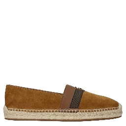 Brown Leather Espadrilles