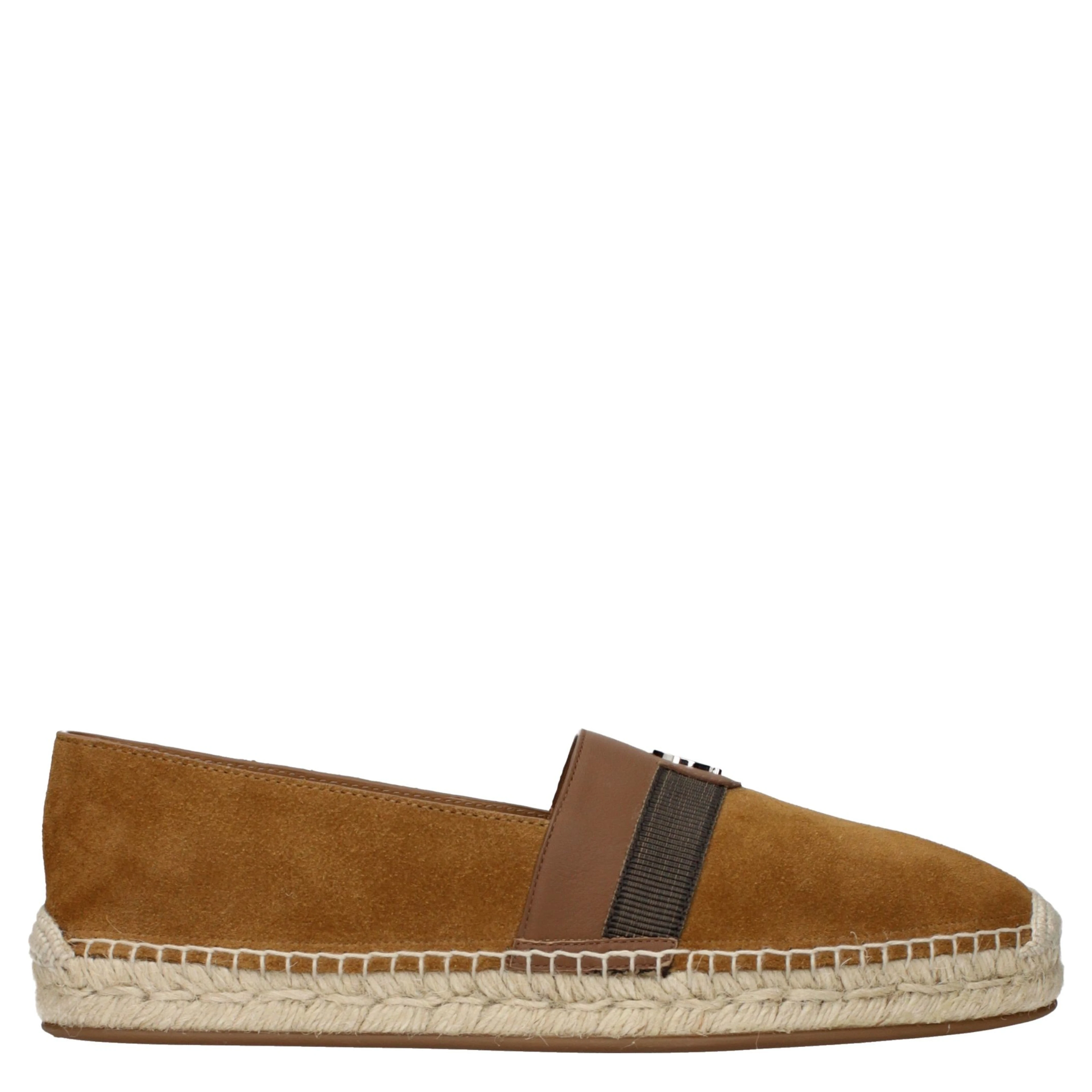 Brown Leather Espadrilles