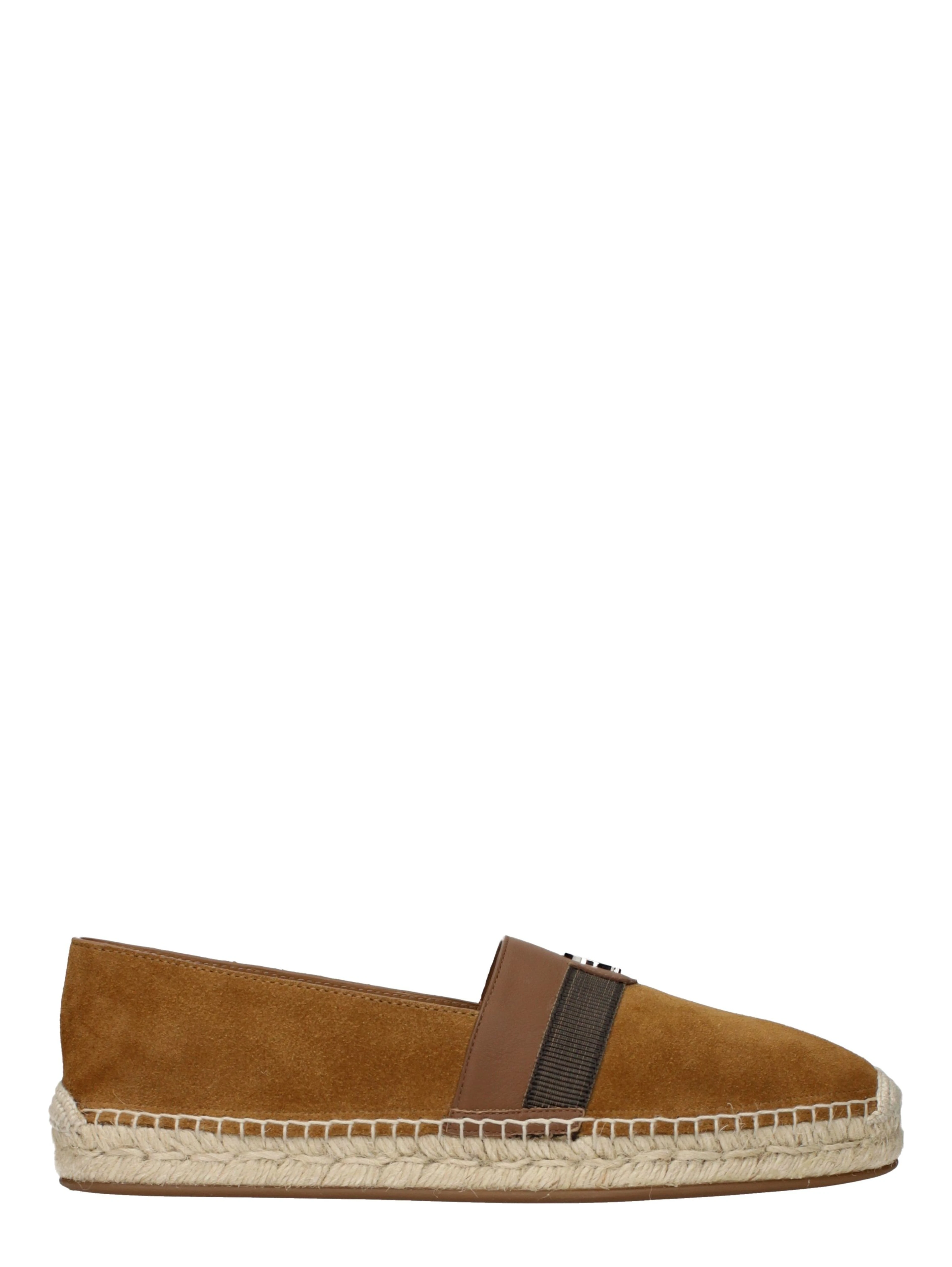 Brown Leather Espadrilles