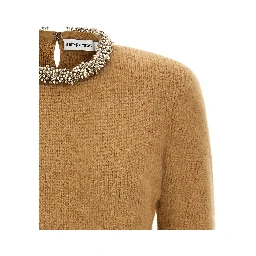 Brown Polyester Cardigan