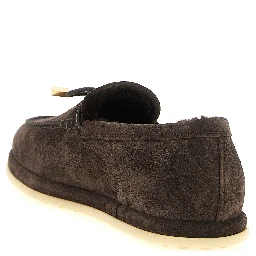 Brown Calfskin Slip-On Loafers