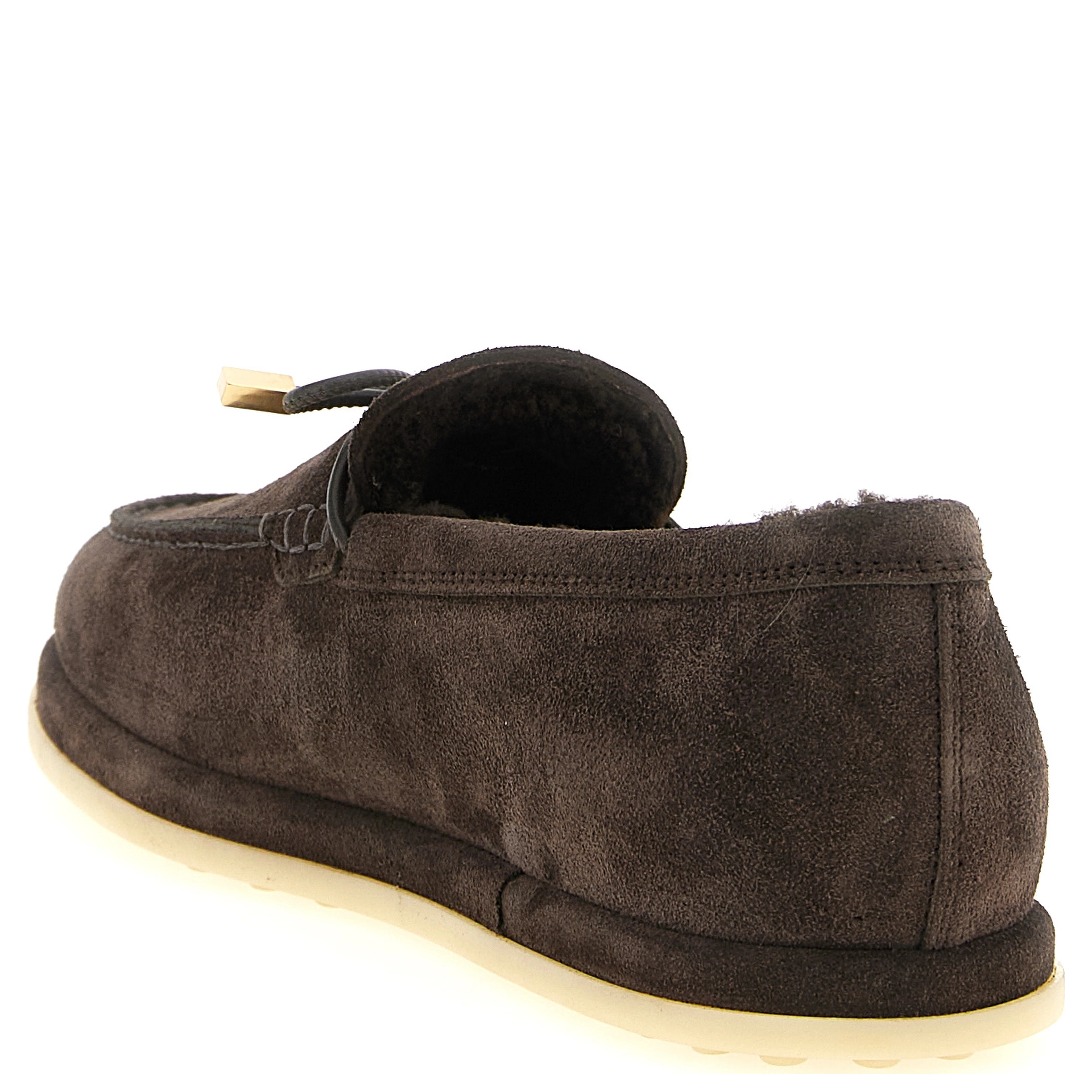 Brown Calfskin Slip-On Loafers
