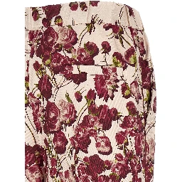 Multicolor Viscose Casual Pants