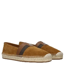 Brown Leather Espadrilles