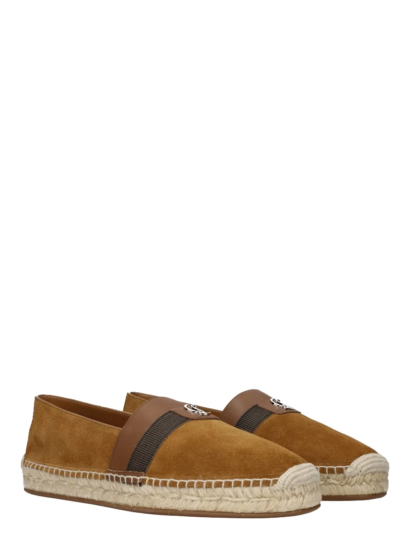 Brown Leather Espadrilles