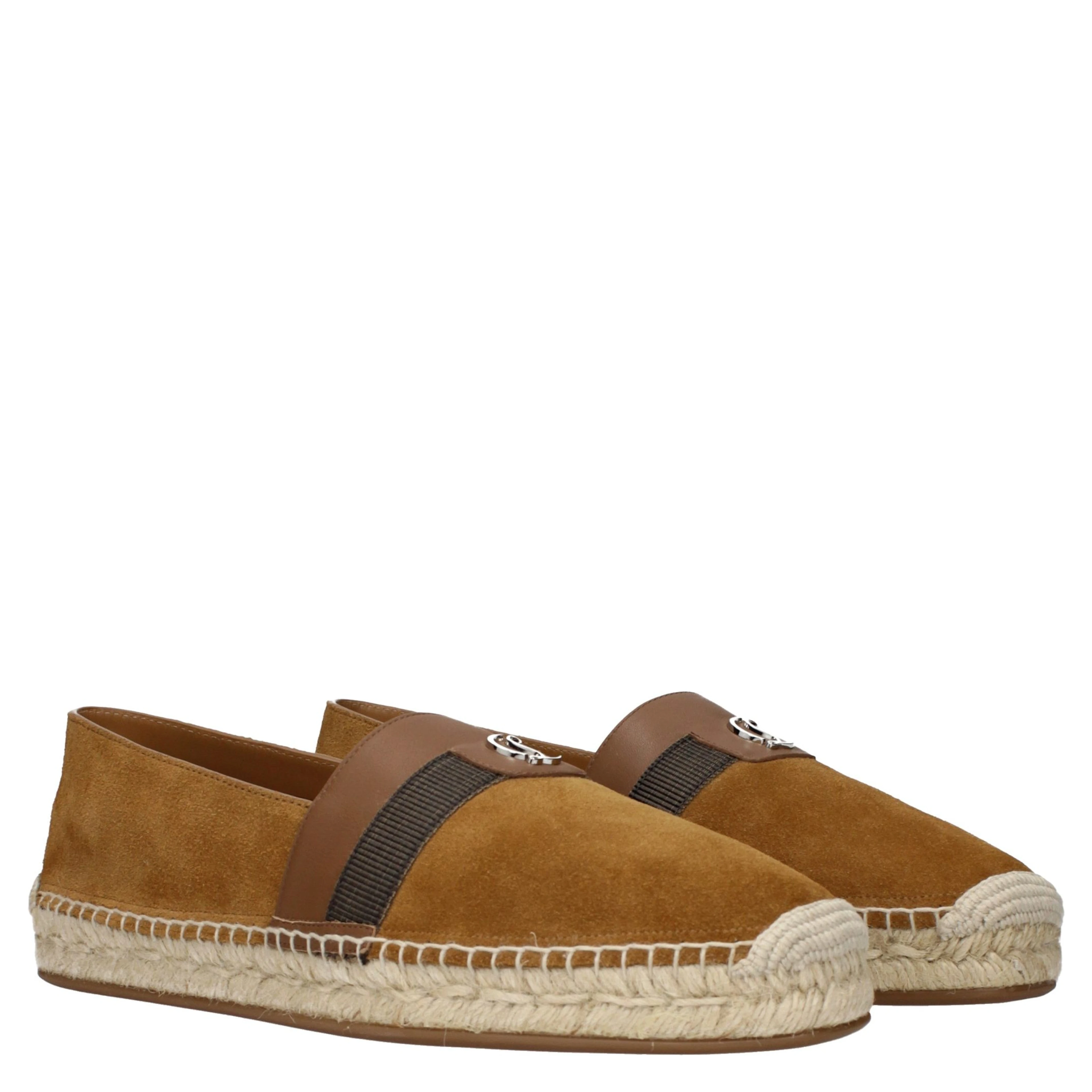 Brown Leather Espadrilles