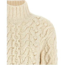 White Virgin Wool Cardigan