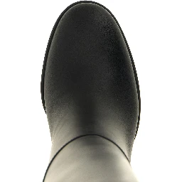 Black Calfskin Over The Knee