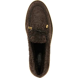 Brown Calfskin Slip-On Loafers