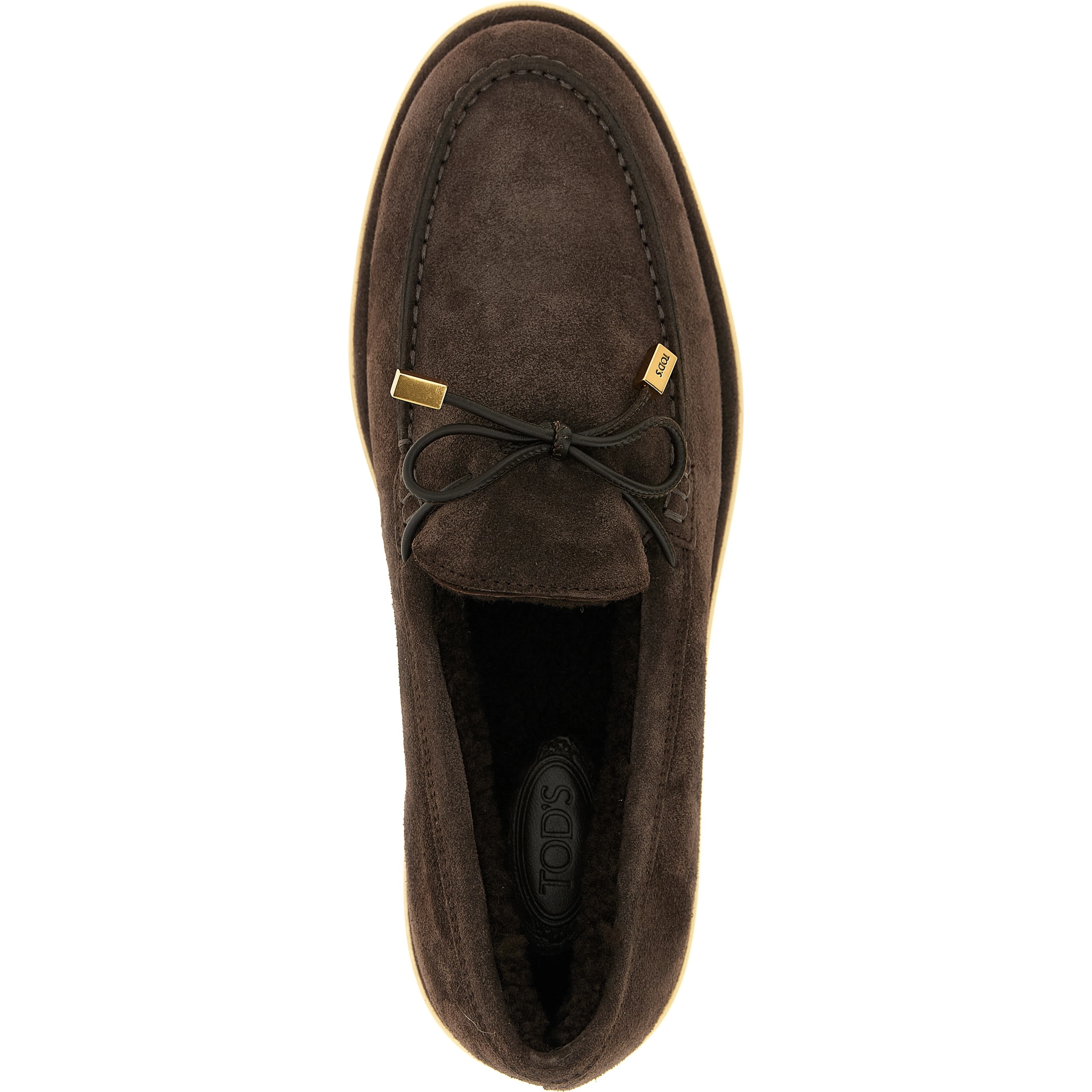 Brown Calfskin Slip-On Loafers