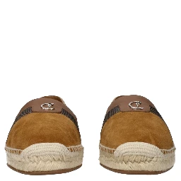 Brown Leather Espadrilles