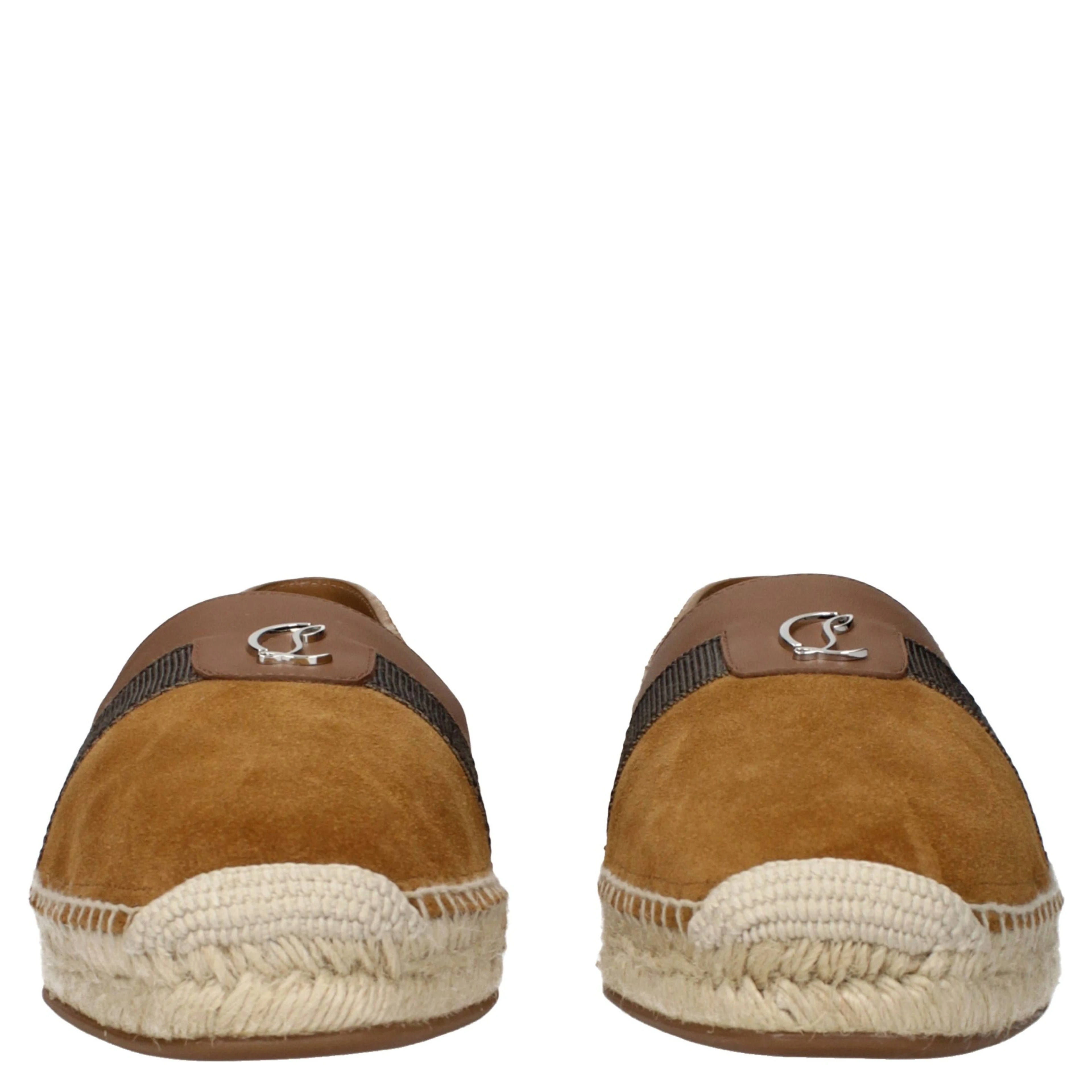 Brown Leather Espadrilles