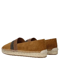 Brown Leather Espadrilles