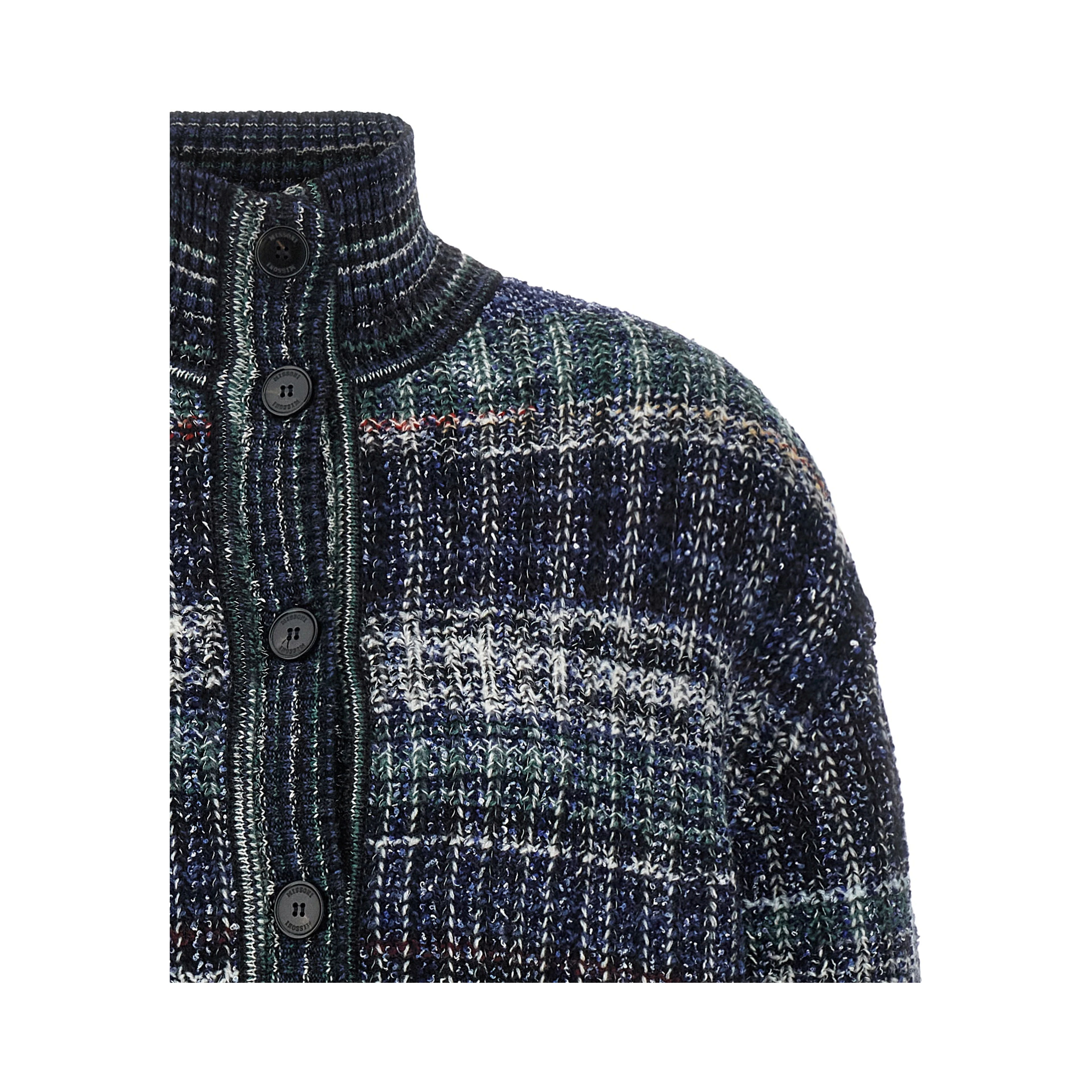 Blue Wool Cardigan