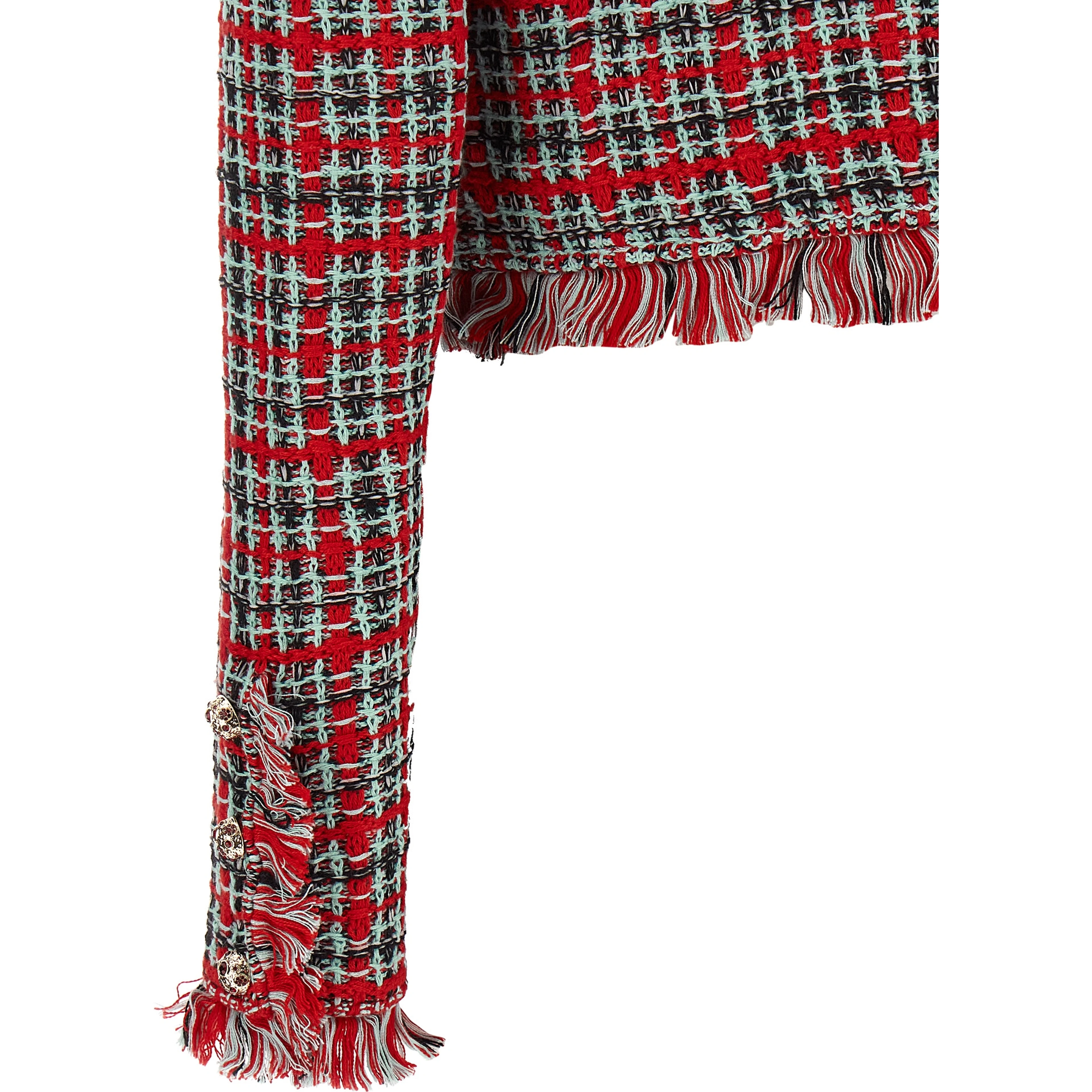 Multicolor Cotton Full-Length Jacket